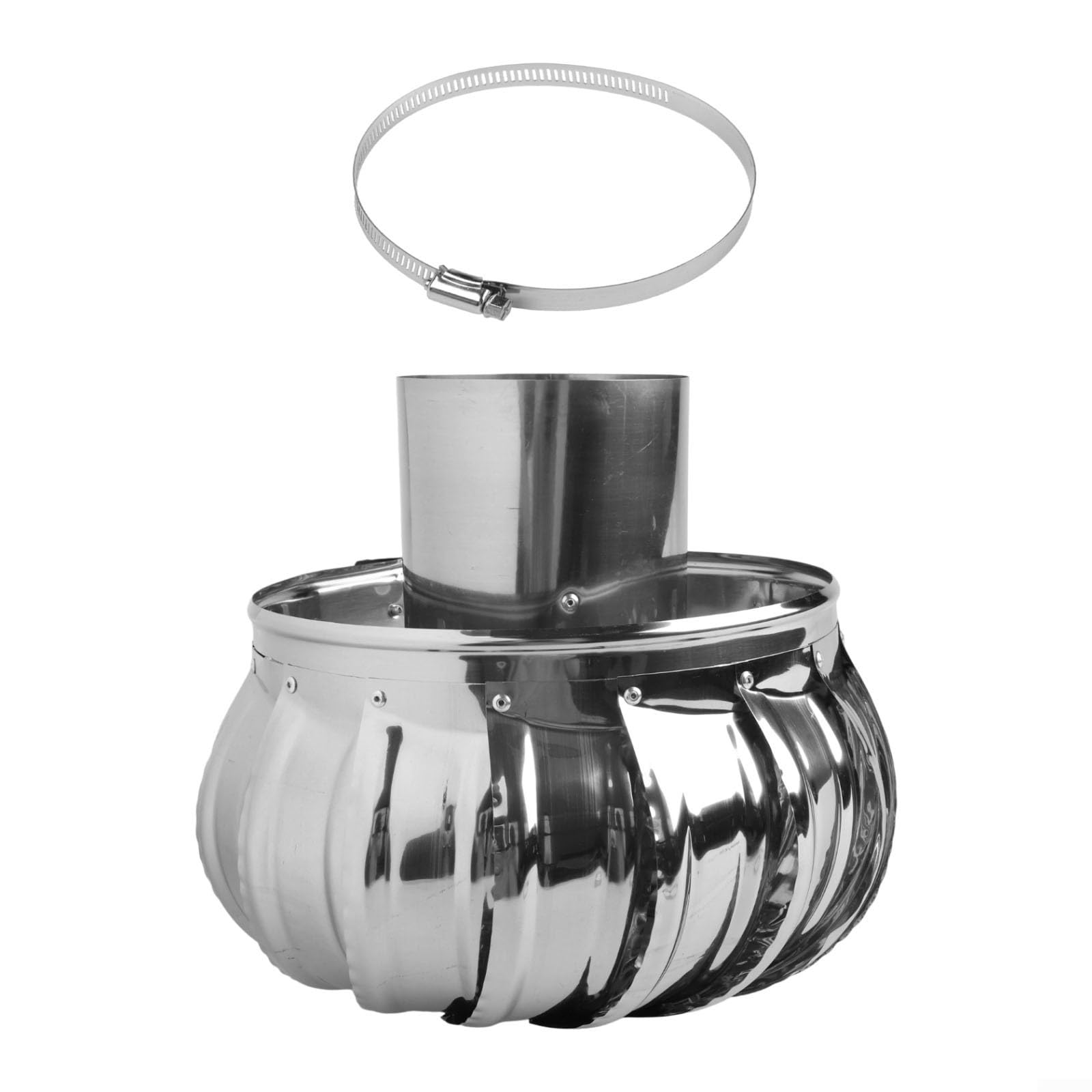 Cappottino per ventola di ventilazione in acciaio inox 304, 110 mm, estrattore d'aria non alimentato per canna fumaria e tappo di protezione per casa agricola