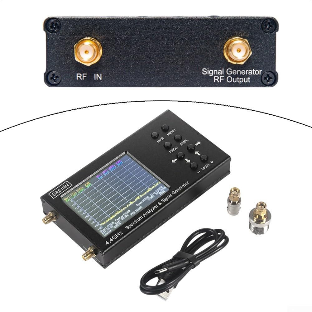 SA6 portátil para el analizador de espectro 35M-4.4GHz Detector de RF de mano para pruebas de señal LTE GSM