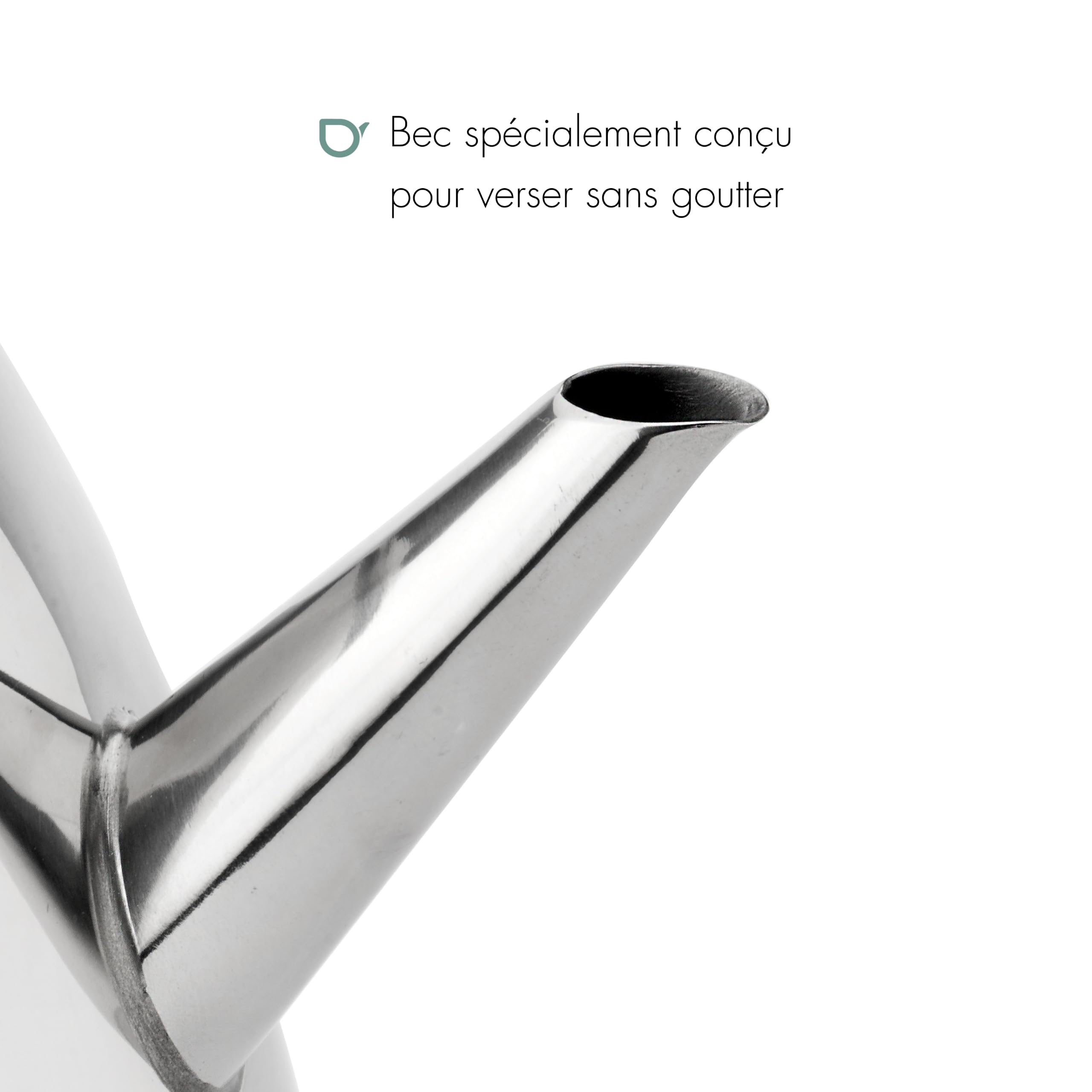 Bredemeijer - Théière Classic - 1,2 L - Acier inoxydable - Garnitures noires, Argenté avec Poignée Noire | Théière avec Infuseur Double Paroi, Théière Isotherme 1h, Poignée Froide et Bec Anti-Goutte