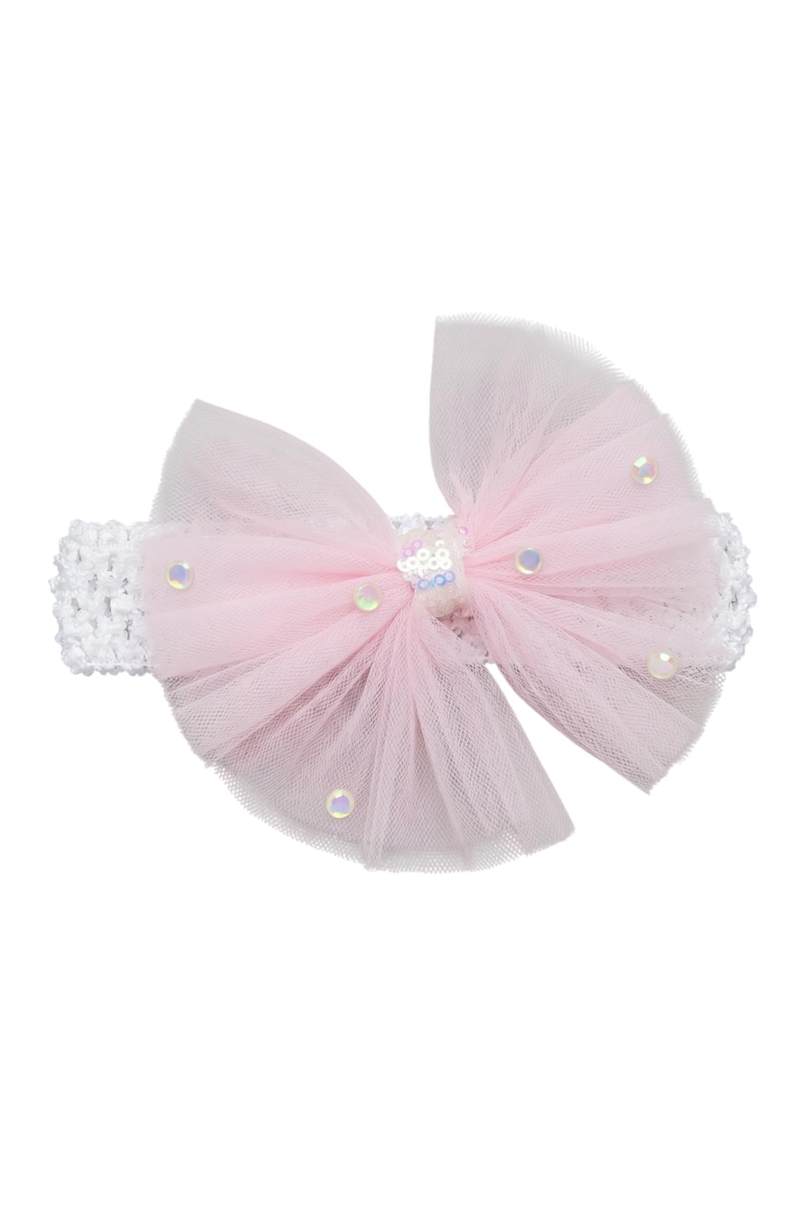 SIRRI Rosa Pailletten-Tüllkleid & Haarband-Set für Babys, Tutu-Geburtstags- und Hochzeitsoutfit