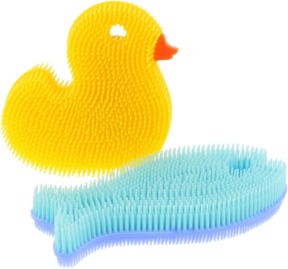 Sensory Brush, Yellow Duck and Blue Fish Brushes (Set of 2)