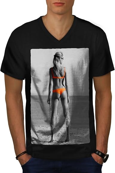 wellcoda Beach Girl Bikini Sexy Mens V 