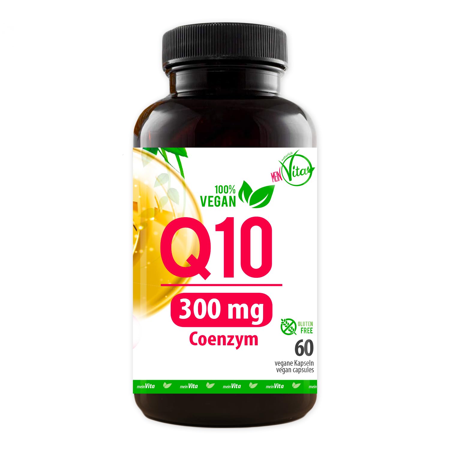 Coenzym Q10 300 mg Kapseln, 60 vegane Kapseln | glutenfrei, ohne Gelatine, aus Fermentation