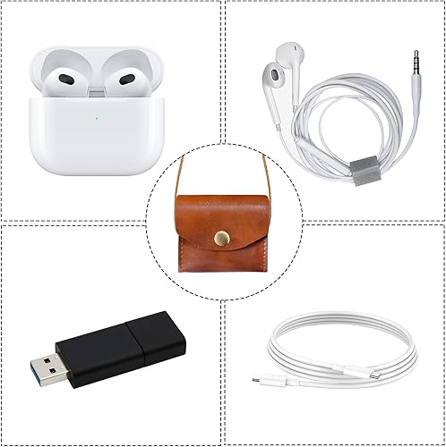 Miniatura 5 de Bolsas cruzadas para auriculares, mini organizador de auriculares para Airpods Pro, cables de datos, auriculares Bluetooth, llaves, bolsa portátil