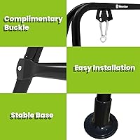 Vista 5 de Soporte para columpio Taleco Gear, carga máxima 330 libras, soporte resistente para interiores o exteriores, solo para silla colgante de hamaca