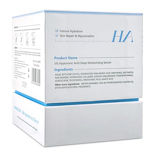 Miniatura 9 de 30 frascos ultrahidratantes de suero de ácido hialurónico al 5%, tubos de ácido hialurónico, suero de ácido hialurónico Wake Nature Perfection,