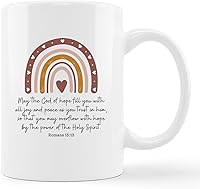 Vista 6 de Jeremías 29:11 de la Biblia cristiana con texto en inglés "I Know the Plans I Have for You" - Taza de cerámica con hojas de eucalipto en acuarela