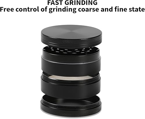 Miniatura 7 de Sumye Molinillo de especias de mano, aleación de zinc de 2,5 pulgadas, color negro