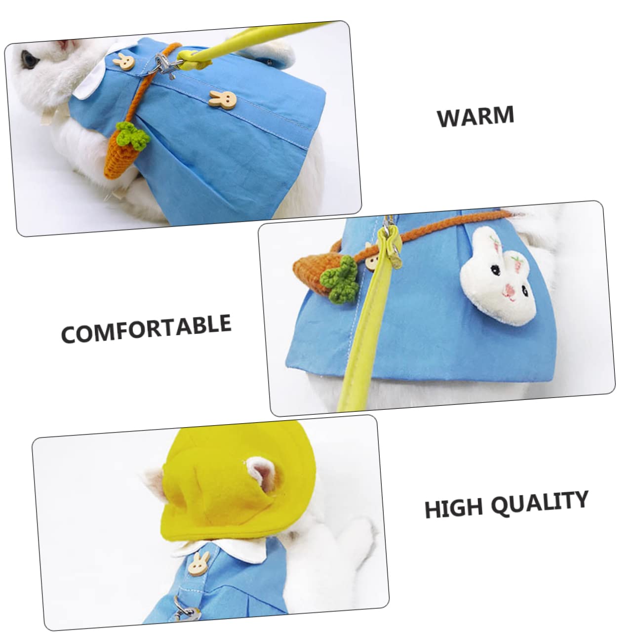 YARNOW 3 Set Guinzaglio Di Coniglio Costumi Da Furetto Vestiti Da Coniglietto Accessori Per Criceti Accessori Per Animali Domestici Cucciolo Cotone Capi Di Abbigliamento Coniglio
