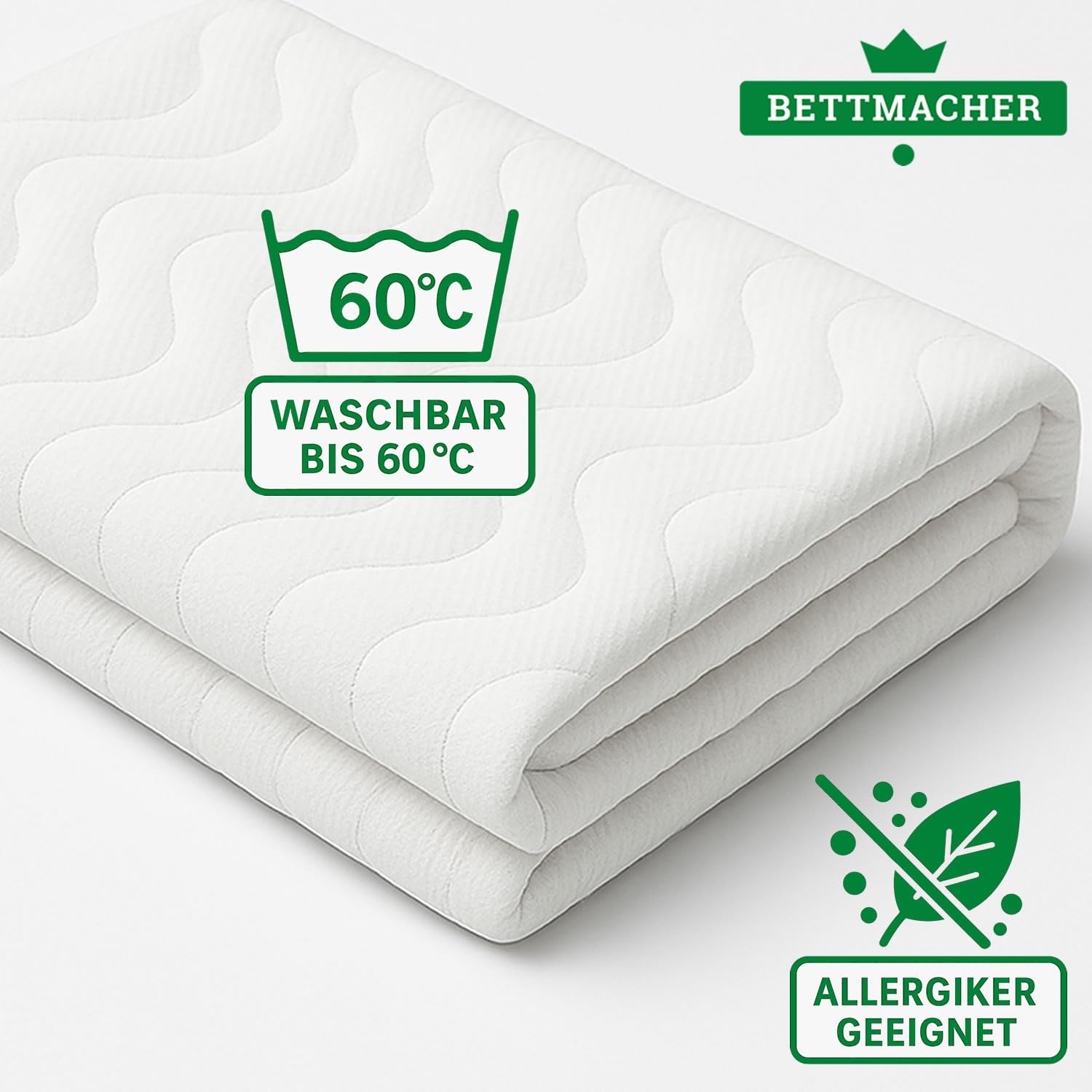 Matratzenbezug 140x200cm 12-14,5 cm Höhe waschbar 60°C OEKOTex Reißverschluss Mikrofaser Matratzen Ersatzbezug 140 x 200 cm