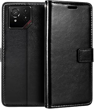 ROG Phone 9 Pro Compatible Wallet Leather Case - Black