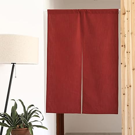 Amazon 遮光のれん 90 遮光 のれんおしゃれ 目隠し ロング 暖簾和風 断熱防寒 のれん150cm丈 間仕切りカーテン 階段カーテン 玄関のれん つっぱり棒カーテン 85x150 オレンジ カラー 麻風キチンリビングロングカーテン 和風暖簾 遮光 玄関 廊下 リビング B65x1