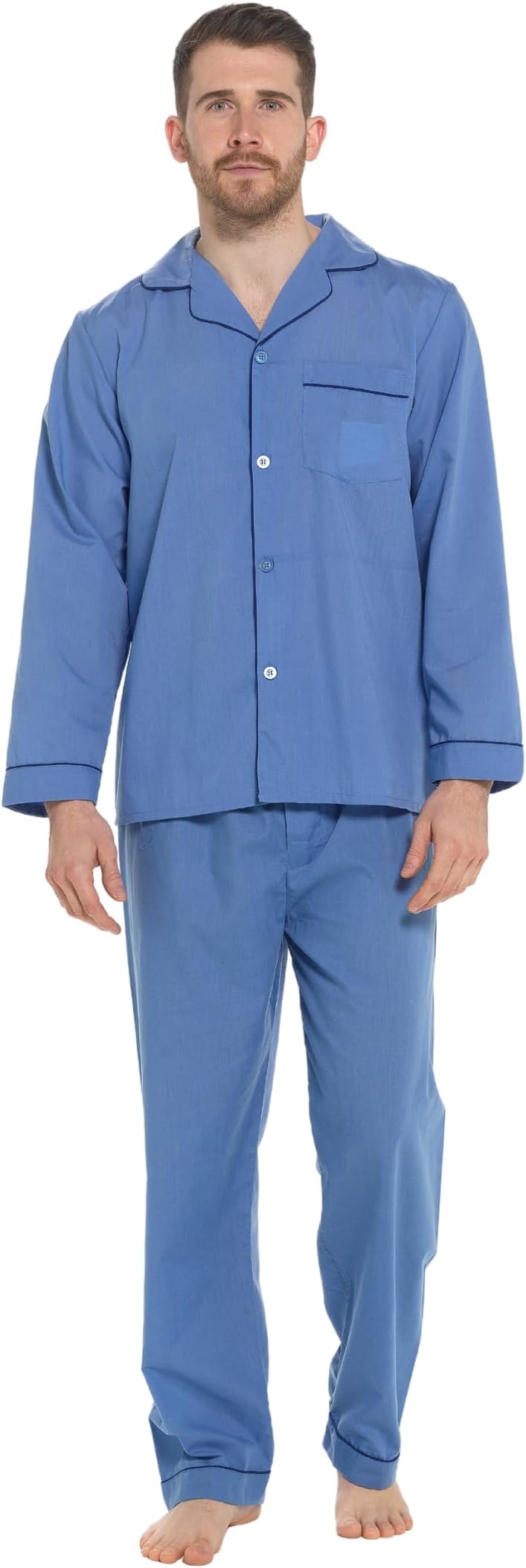 Strong Souls Mens Pyjamas Traditional 2 Piece Pjs