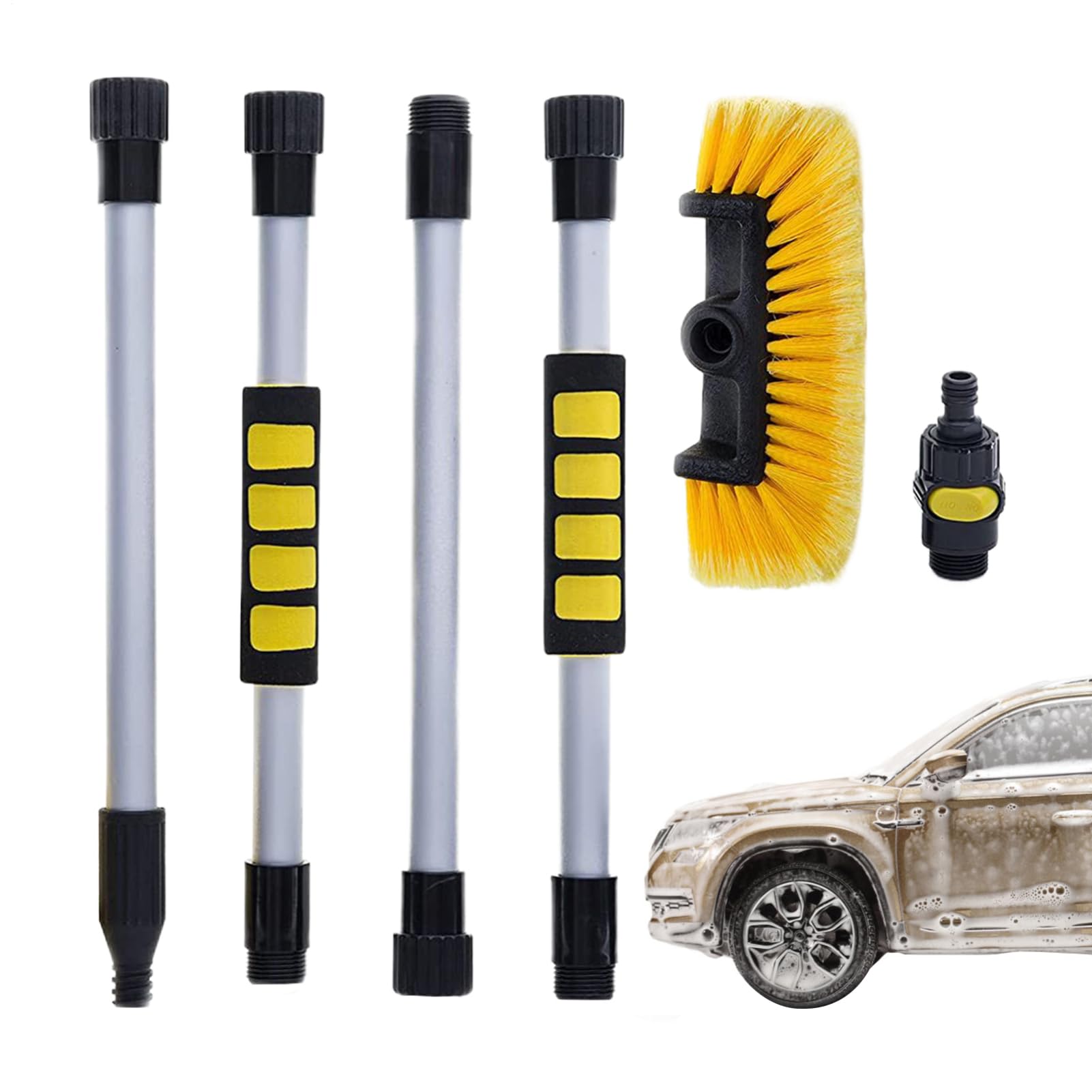 Générique Brosse pour Lave-Auto, Brosses de Lavage de Voiture à Poils Doux | avec Poteau, Brosse de Lavage de Bateau de Camion de Voiture, Brosse de de pour, Camping-Car, SUV, Camion, batea