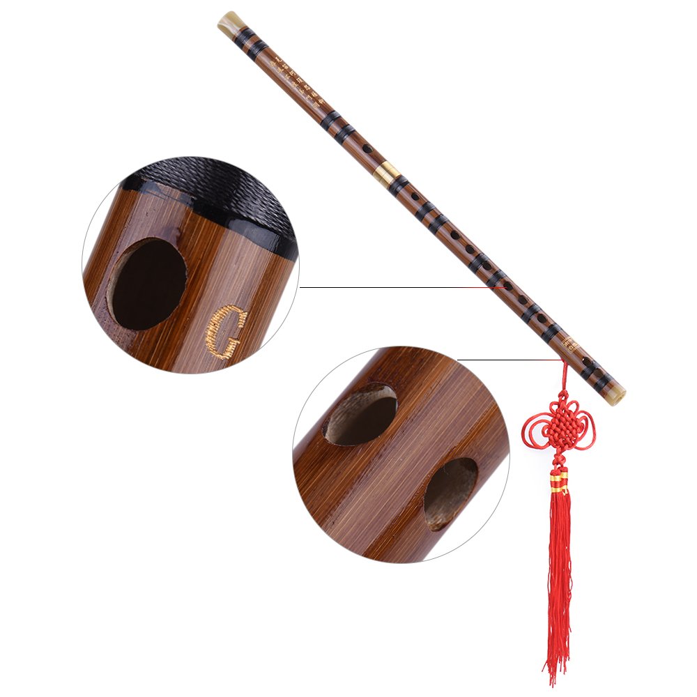 Btuty G-Schlüssel-Flöte Dizi Bitter-Bambus steckbar traditionell handgefertigt chinesisches Musikinstrument Holzblasinstrument Tonart G Studienstufe professionelle Aufführung