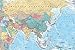 Middle East and Asia map Poster 36 x 24in