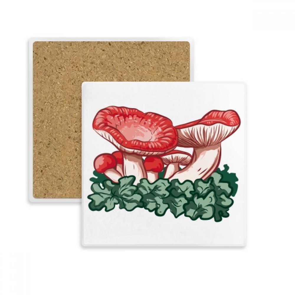 Dessous de verre champignon rouge en pierre, le cadeau idéal pour amateurs de thé
