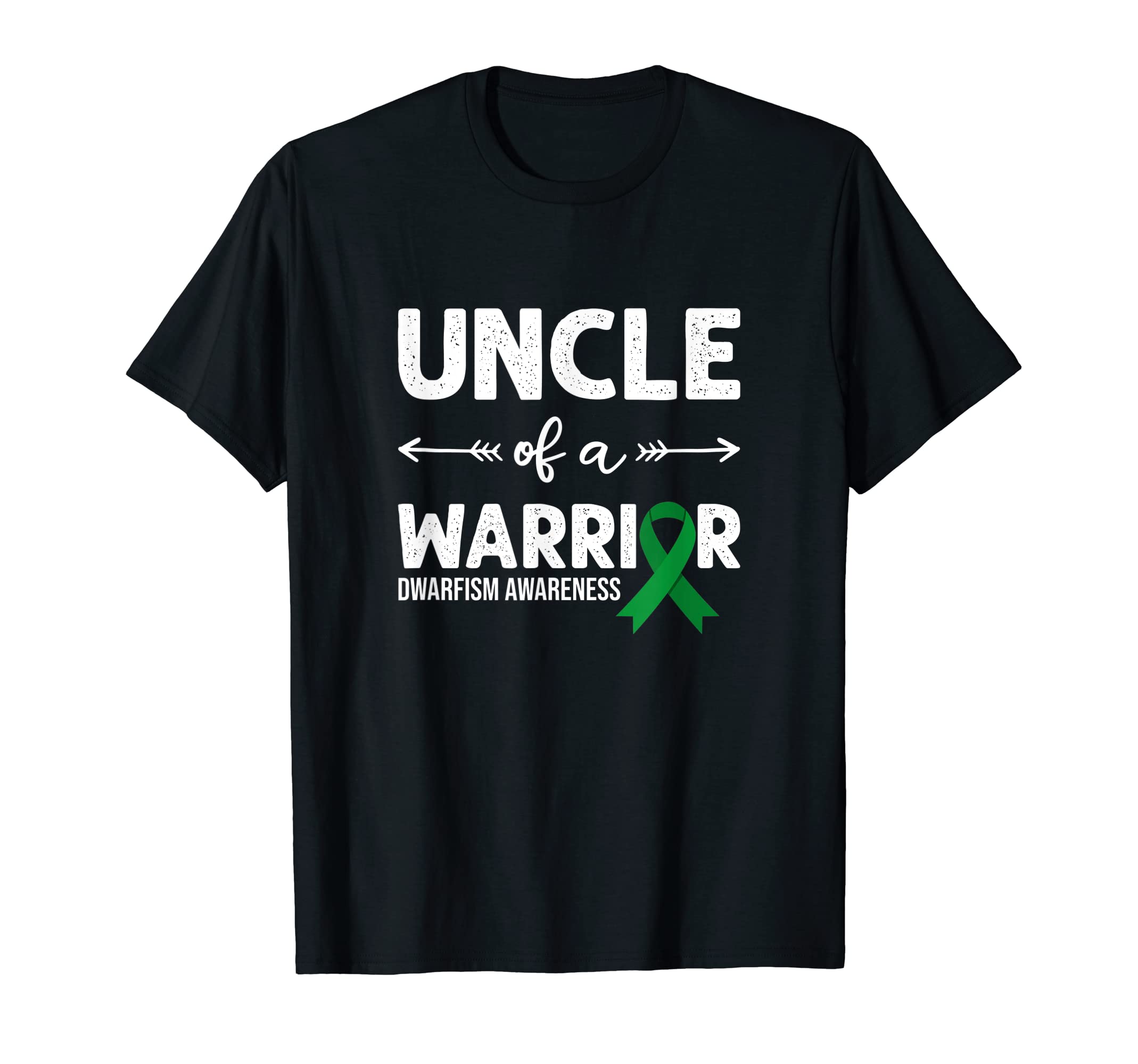 Dwarfism Awareness Apparel for UnclesMens Uncle Of A Warrior, Green Ribbon Dwarfism Awareness T-Shirt