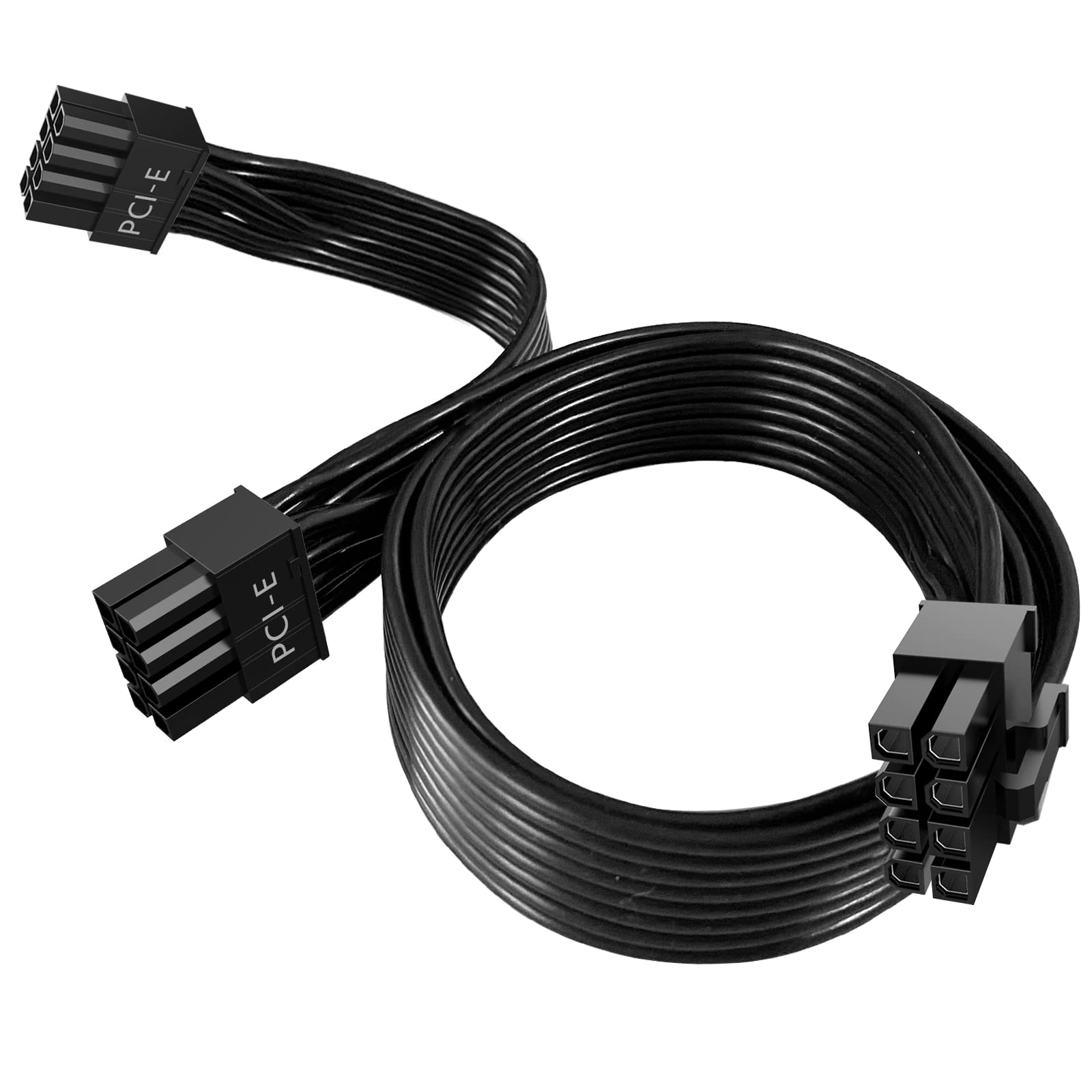 2 Cavi Adattatore J&D PCIe 6 Pin A 8 Pin Per Alimentazione GPU, Lunghezza 30 Cm, Guaina PVC E Filo 18 AWG