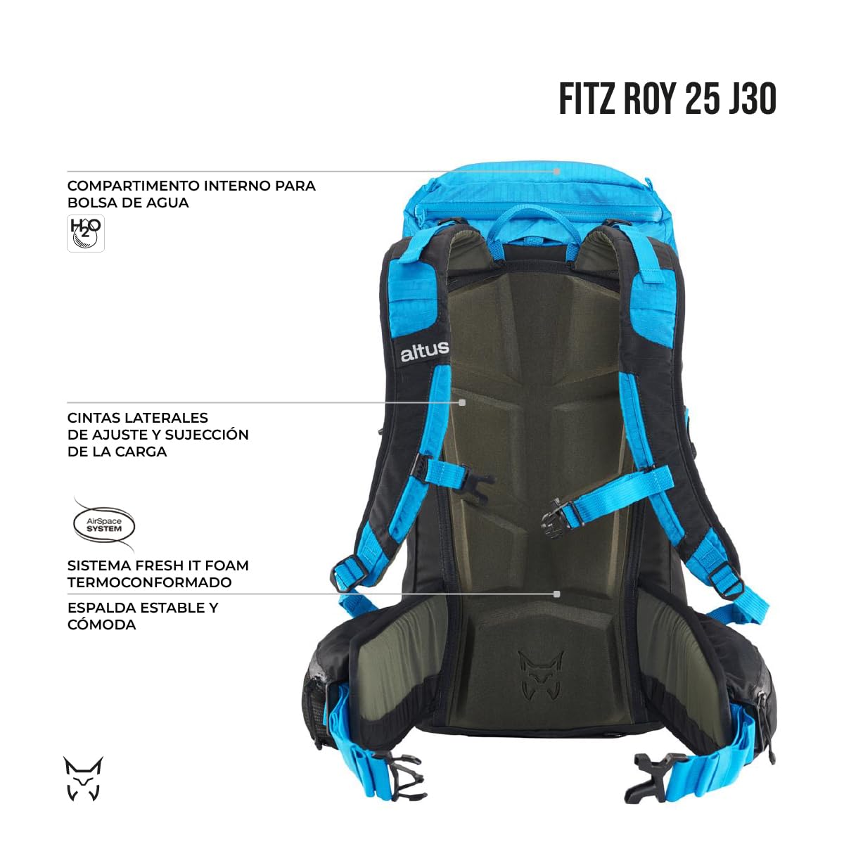 ALTUS FITZ ROY 25 J30 Mochila de Montaña Unisex 25 Litros | Travesía, Alpinismo, Senderismo, Técnica