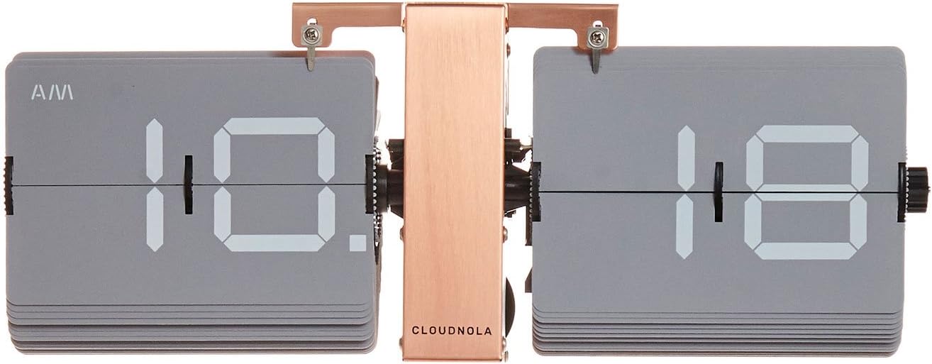 twemco Retro Modern Calendar Day Date Wall Flip Clock BQ