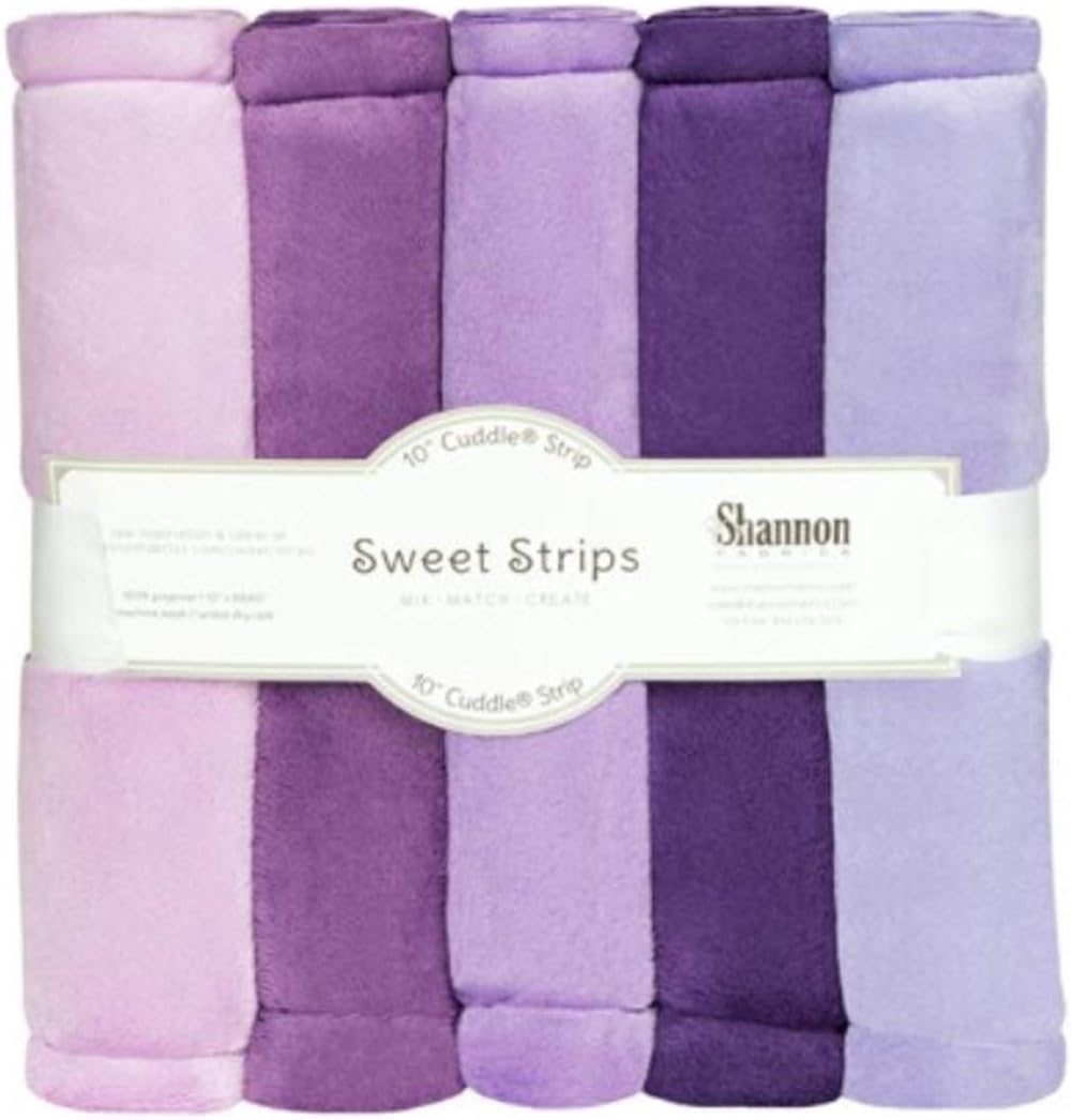 Shannon FABRICSSolid Cuddle Strips 5pk Purple
