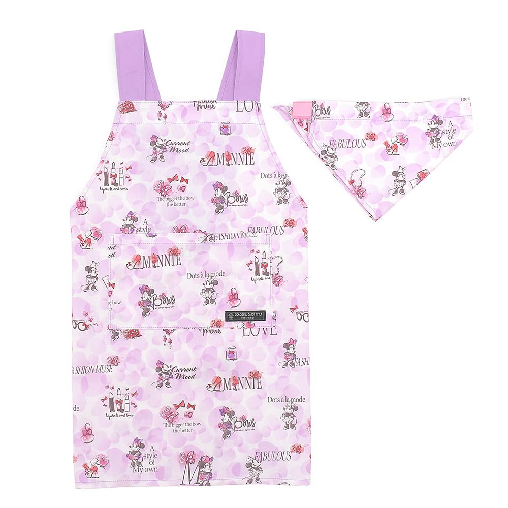 Amazon Co Jp カラフルキャンディスタイル Colorful Candy Style ディズニー バッククロスエプロン100 1 三角巾付き 子供用 Minnie Mouse Eau So Chic ミニーマウス N ホーム キッチン