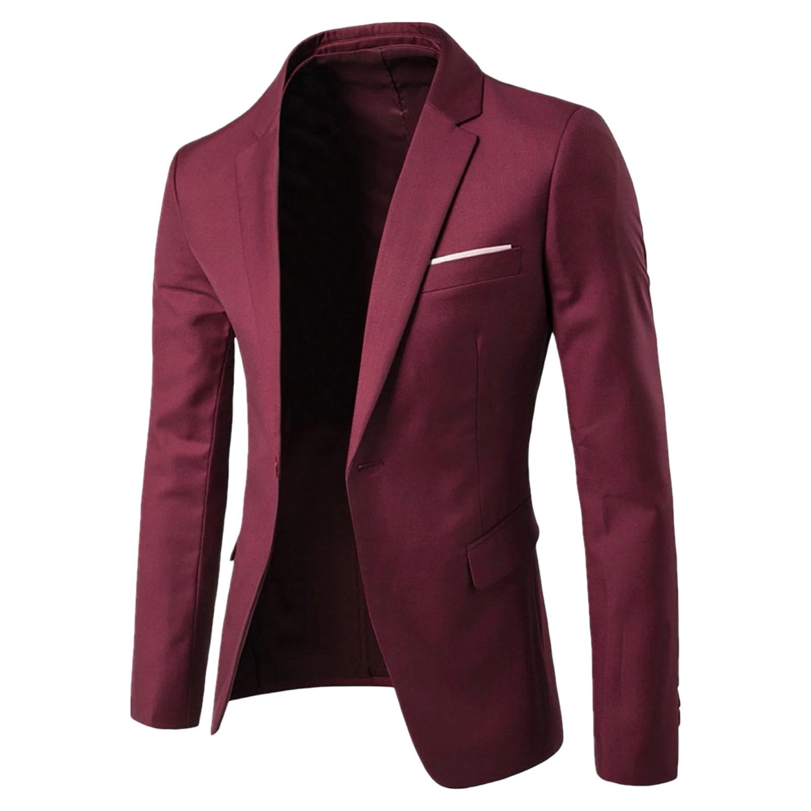 Chaqueta de negocios ligera para hombre, esmoquin, casual, con un botón, abrigo deportivo clásico, ajustado, chaqueta de traje