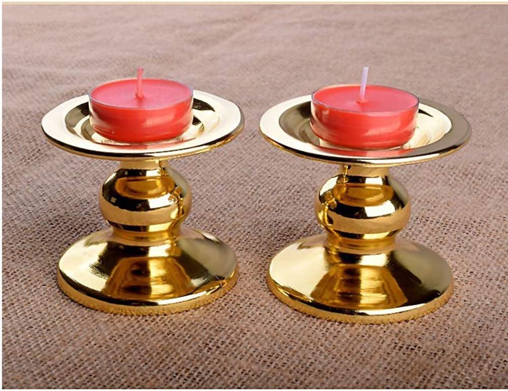 ZUMAHA Nuevo Portavelas Aleación Retro Exquisito Candelabro Pequeño Tamaño Lindo Difunde El Calor De Las Tazas De Té Lindo Y Delicado Portavelas