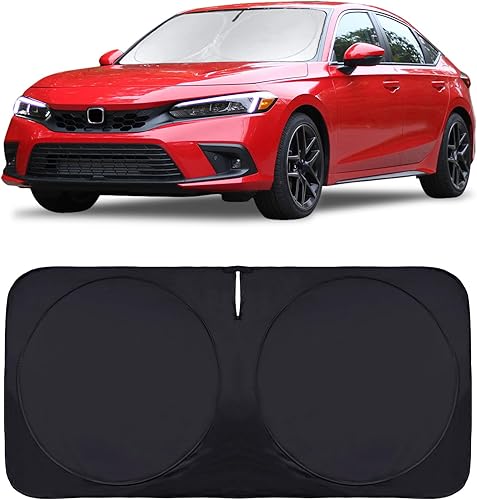 Miniatura 336 de Parasol para parabrisas de ajuste personalizado, cubierta para ventana delantera, visera plegable 210T, protector que bloquea los rayos ultravioleta