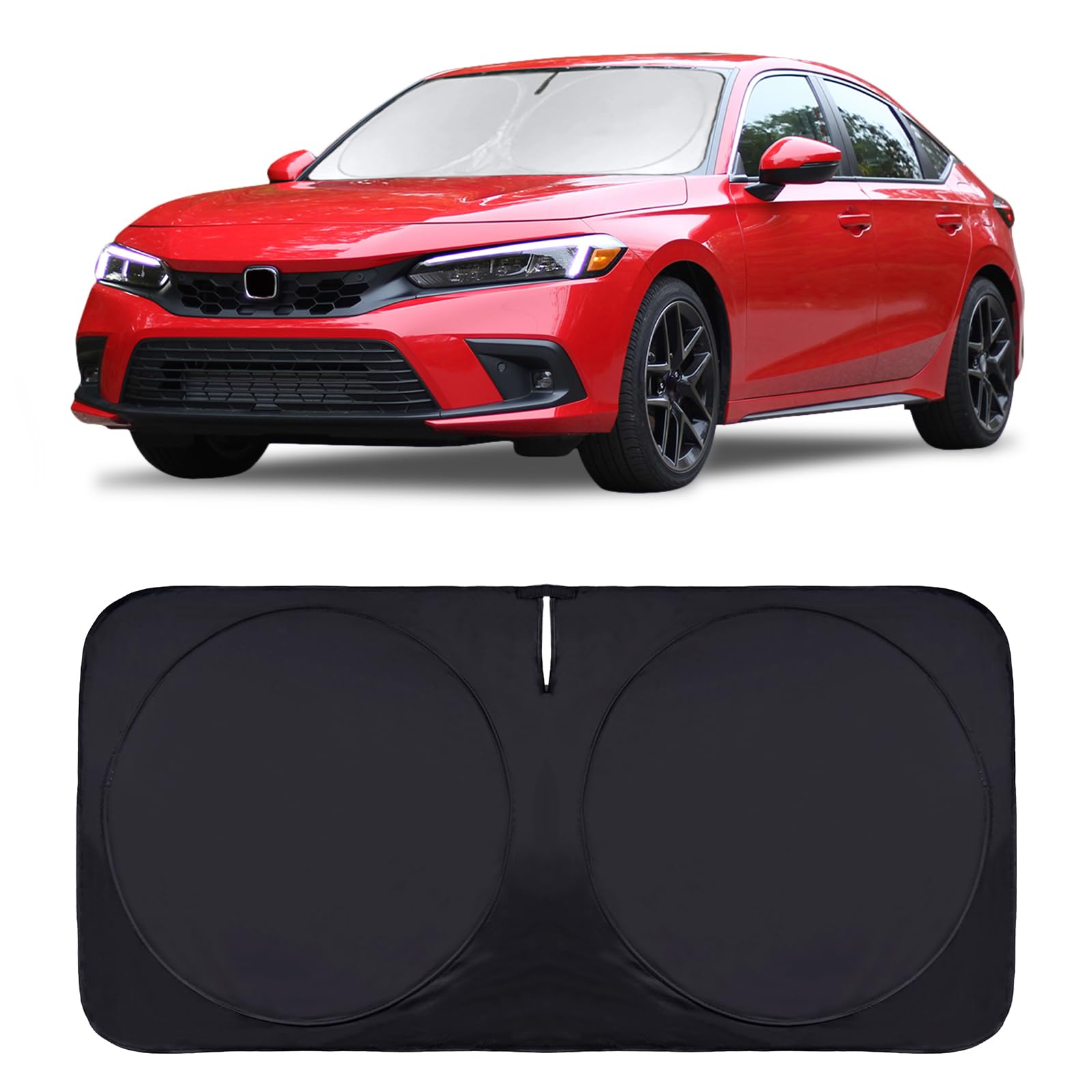Sunshade for Honda Civic 2022-2025 2026 Sun Shade, Front Window Sun Visor Windshield Cover Custom Fit Civic (Not for 2022 Sport) Sedan, LX, EX, EX-L,Touring Keep Cool Car Accessories Blocks UV Rays