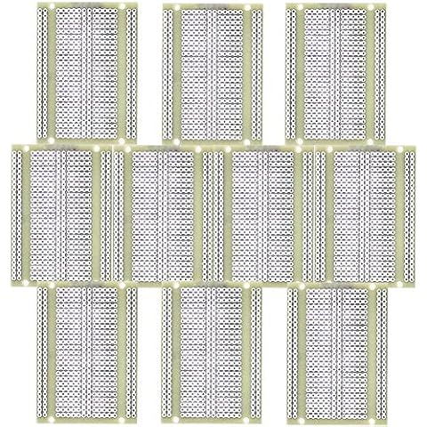 YUNGUI 10 Pieces 50mm x 70mm PCB Prototyping Board,DIY Joint Hole Board for Electronic Experiment and Electronic Project Cover