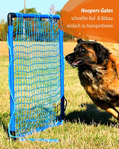 SPORTIKEL24 Hoopers-Gate – Aluminiumrahmen & Kunststoffnetz – 100 × 90 cm – VDH-konform – inkl. Tragetasche