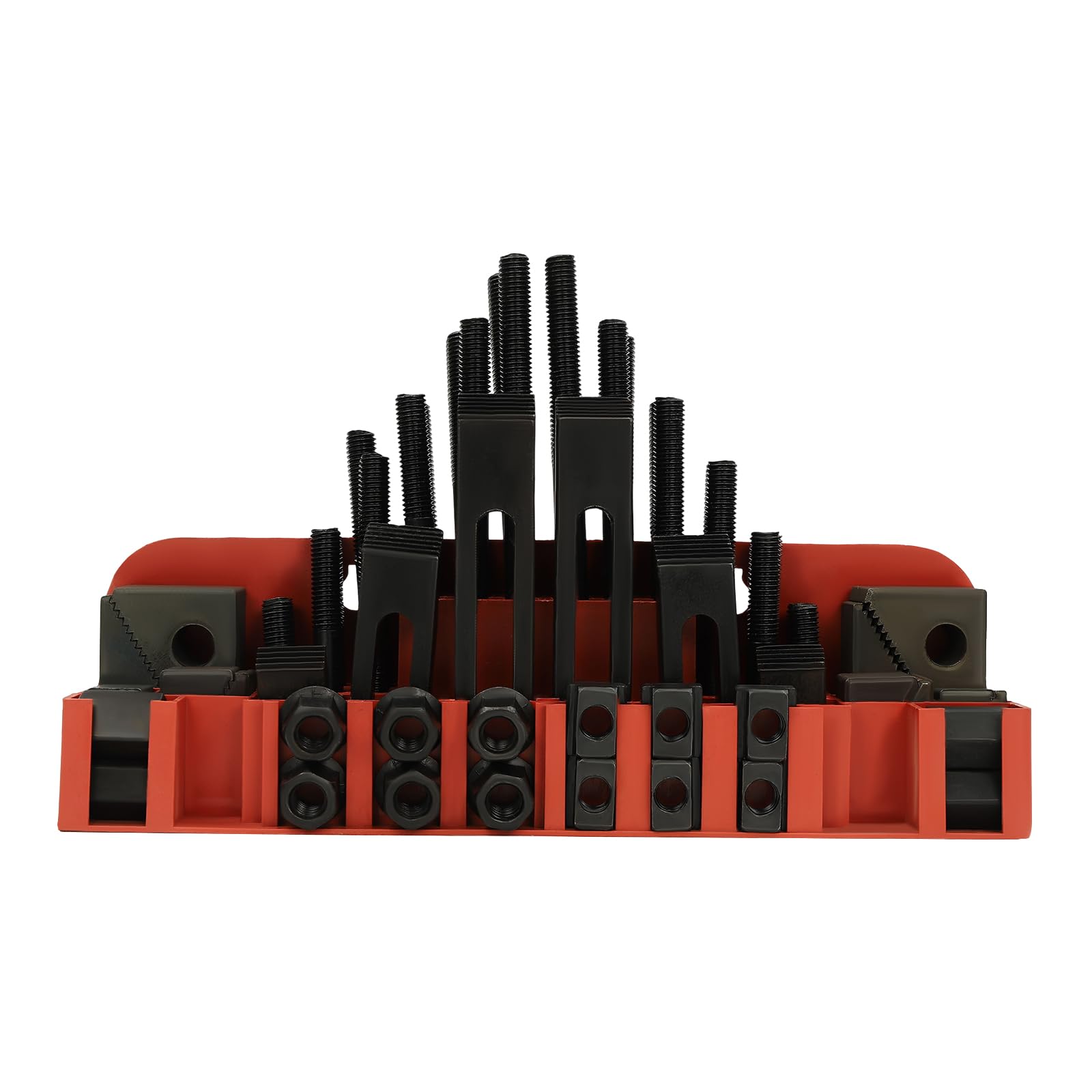 58pcs T-Slot Clamping Kit,M12 Clamping Kit,Hardened Combined Press Plate for Lathe Milling Machine,for CNC Lathe Mill Metal Cutting Machine Mold Tool