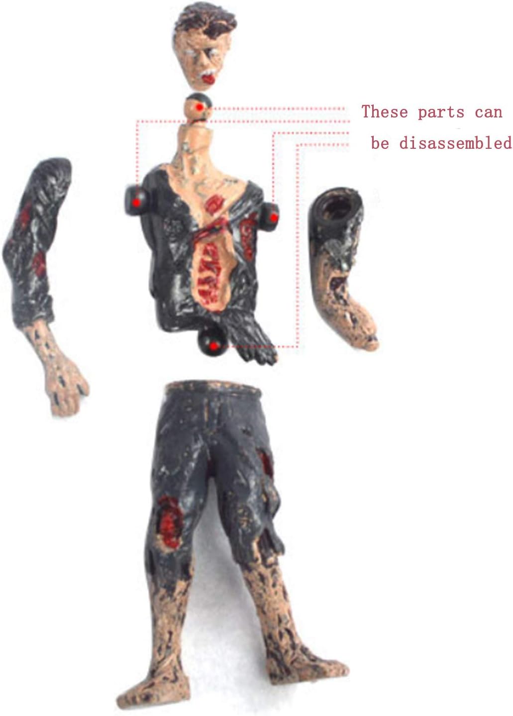 Zombie Dolls Static Models Figures Toys, 6 Pcs Zombie Action Figures Terror Corpse Cake Topper Halloween Decoration
