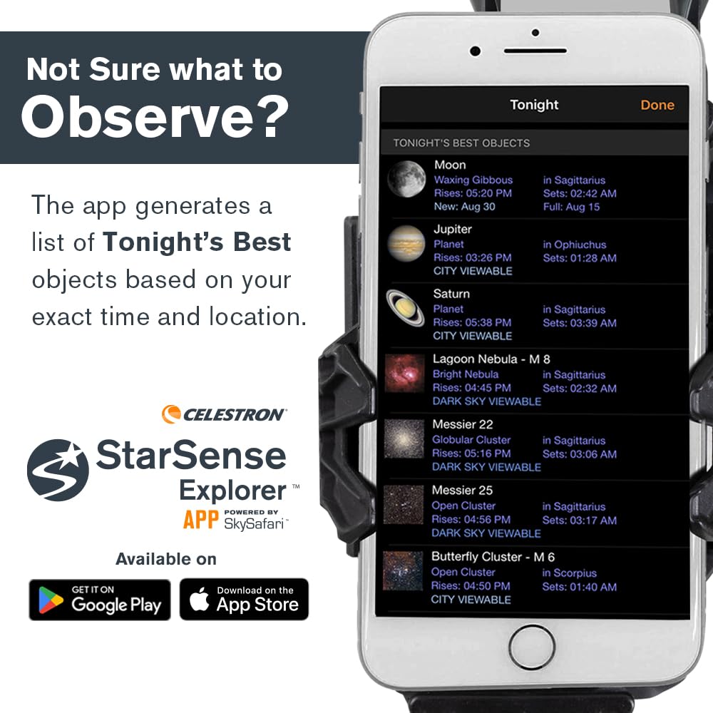 Celestron 22462 StarSense Explorer DX 5” Telescopio Schmidt-Cassegrain compatibile con app per smartphone Funziona con l'app StarSense – Compatibile con iOS/Android