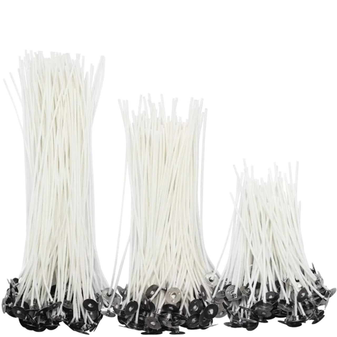 Set di 800 stoppini per candele in cotone cerato, con supporto, originali senza fumo, olio di soia e cera, per realizzare candele (18 cm)