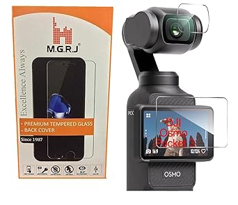 M.G.R.J® Tempered Glass Screen Protector for DJI Osmo Pocket 3 Camera (2 P'cs Set)