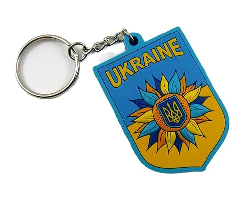 Car Chrome Decals Ukrainian Keychain Flag of Ukraine Tryzub Trident