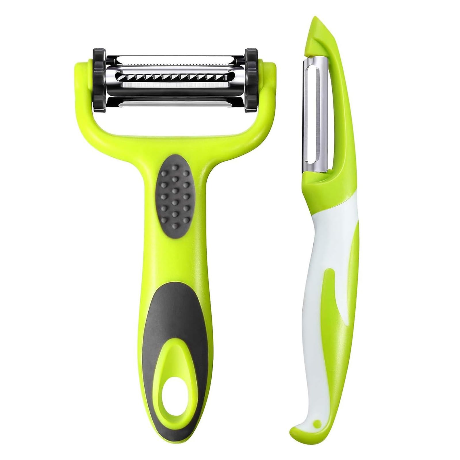 KOOSREEL 3 in 1 Econome a Julienne, Pelapatate per frutta e verdura, pelapatate con manico antiscivolo è ideale per sbucciare patate, carote e vari frutti e verdure