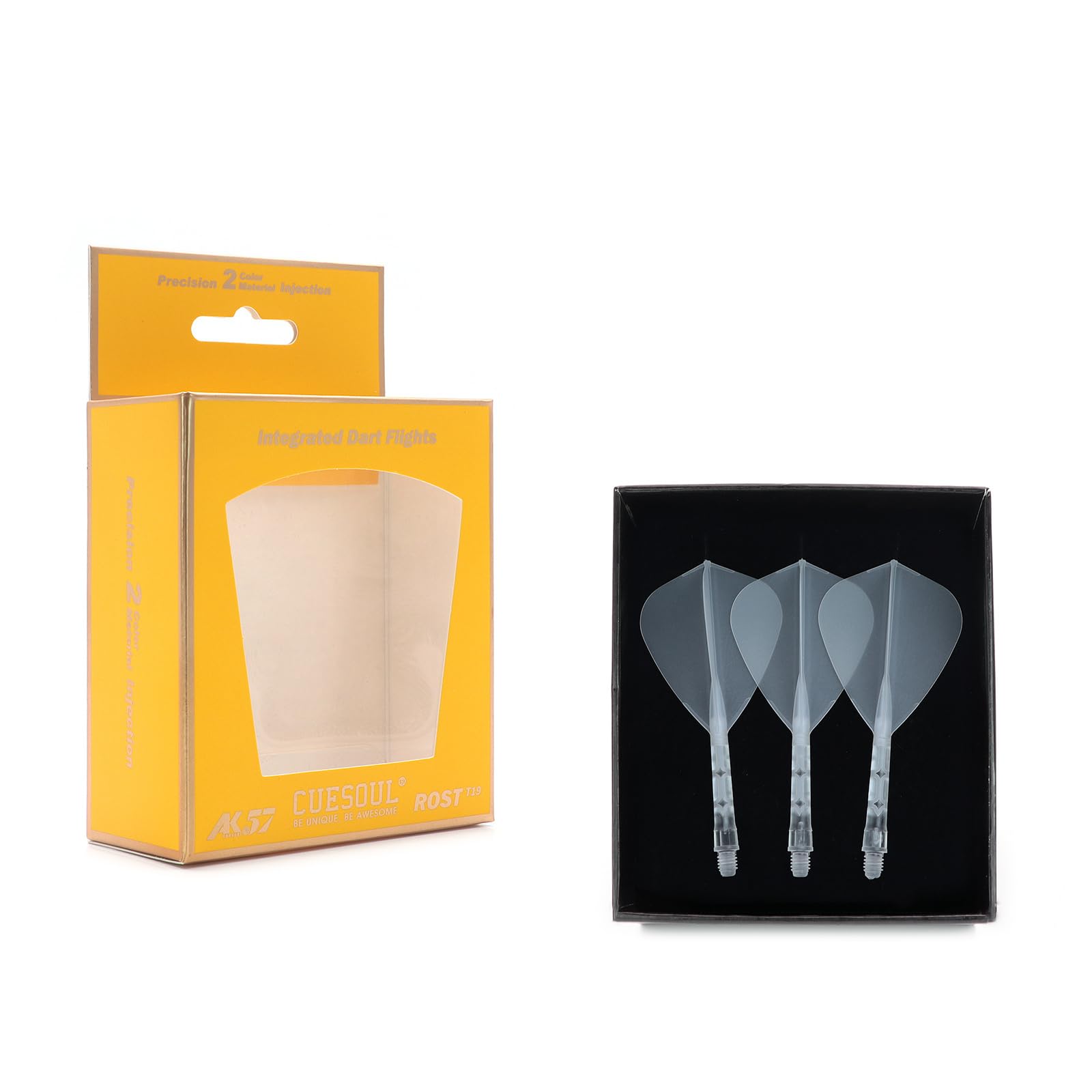CUESOUL ROST T19 Integrated Dart Shaft and Flight Kite Shape,Set of 3