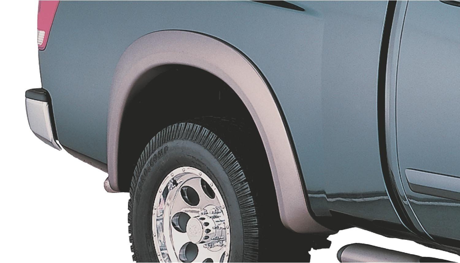 Photo 1 of Bushwacker Extend-A-Fender Extended Rear Fender Flares | 2-Piece Set, Black, Smooth Finish | 70010-02 | Fits 2004-2015 Nissan Titan w/ Lock Box