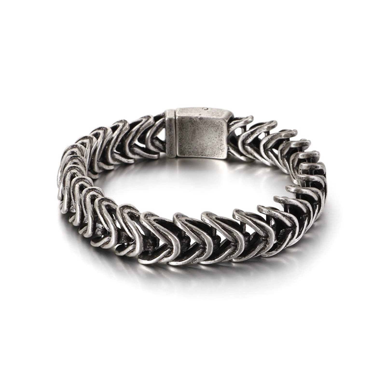 Bransoletka chłopięca, bransoletka łańcuszkowa dla mężczyzn, 210x13mm, stal nierdzewna, bez kamieni szlachetnych Baterie domowe