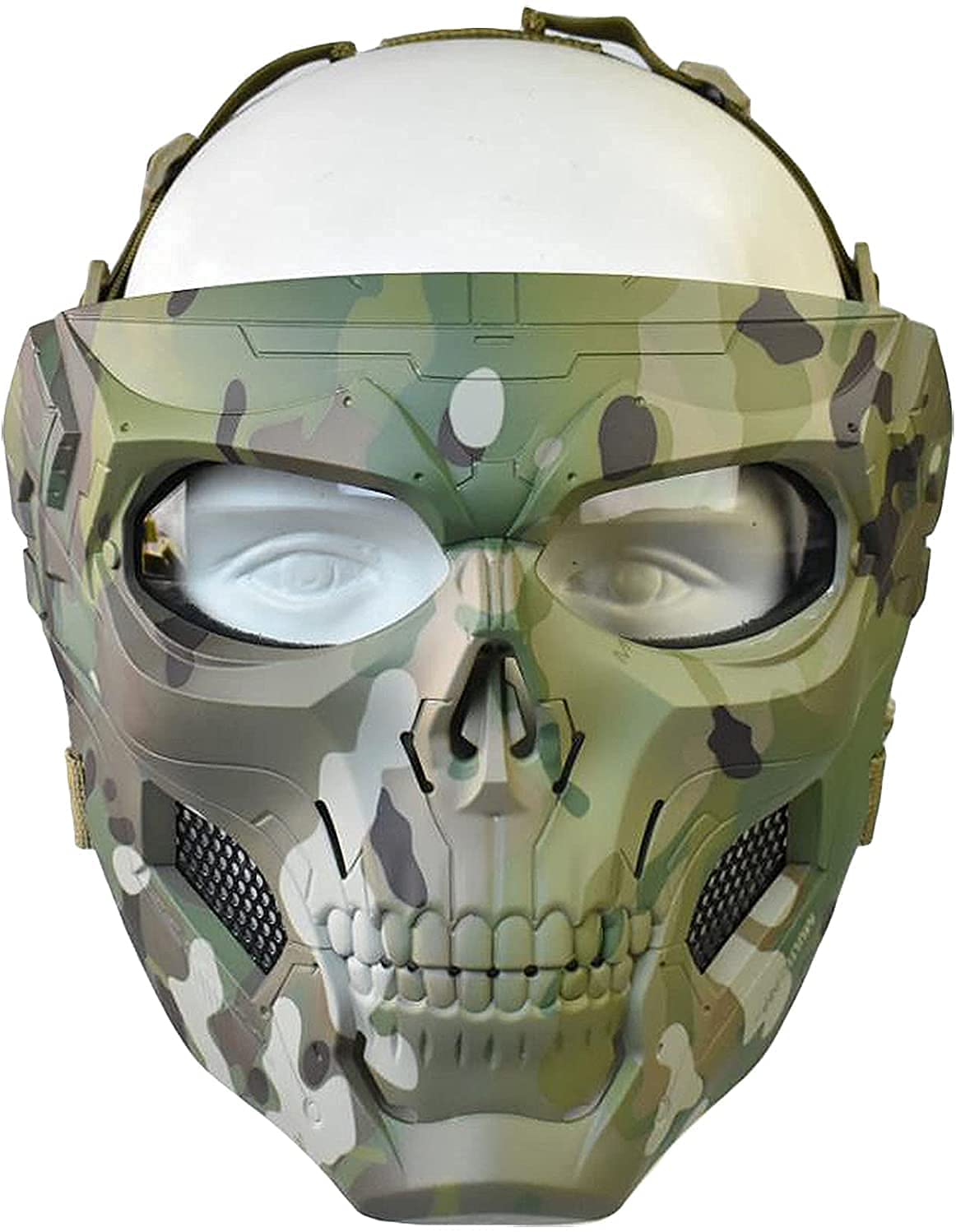 Protection Yeux Casque Airsoft Type PJ Avec Masque Amovible - Taille Réglable 22.4-23.5 - Pour Paintball, Chasse Casque Airsoft Pj Type