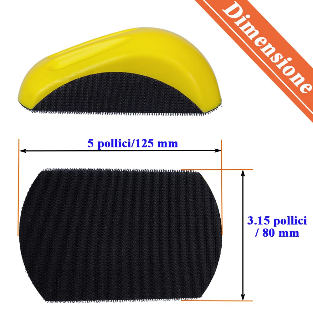 Blocco Levigante A Forma Di Topo - Per Carta Vetrata 125 Mm, Giallo