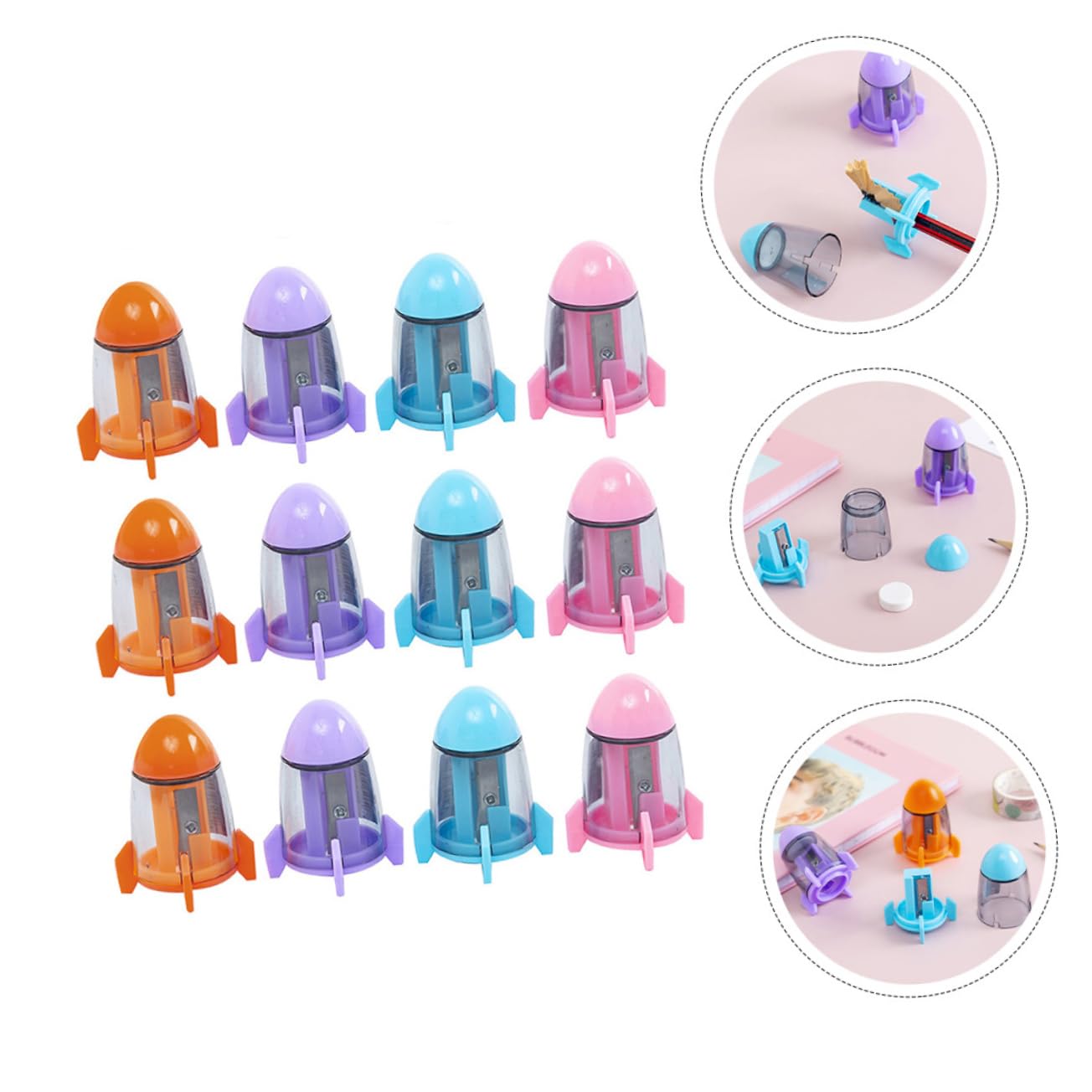 DOITOOL 3 Set Temperamatite Adorabili Affilatori Portatili Per Pratici Per Scuola E Casa Design E 12 Pezzi * 3