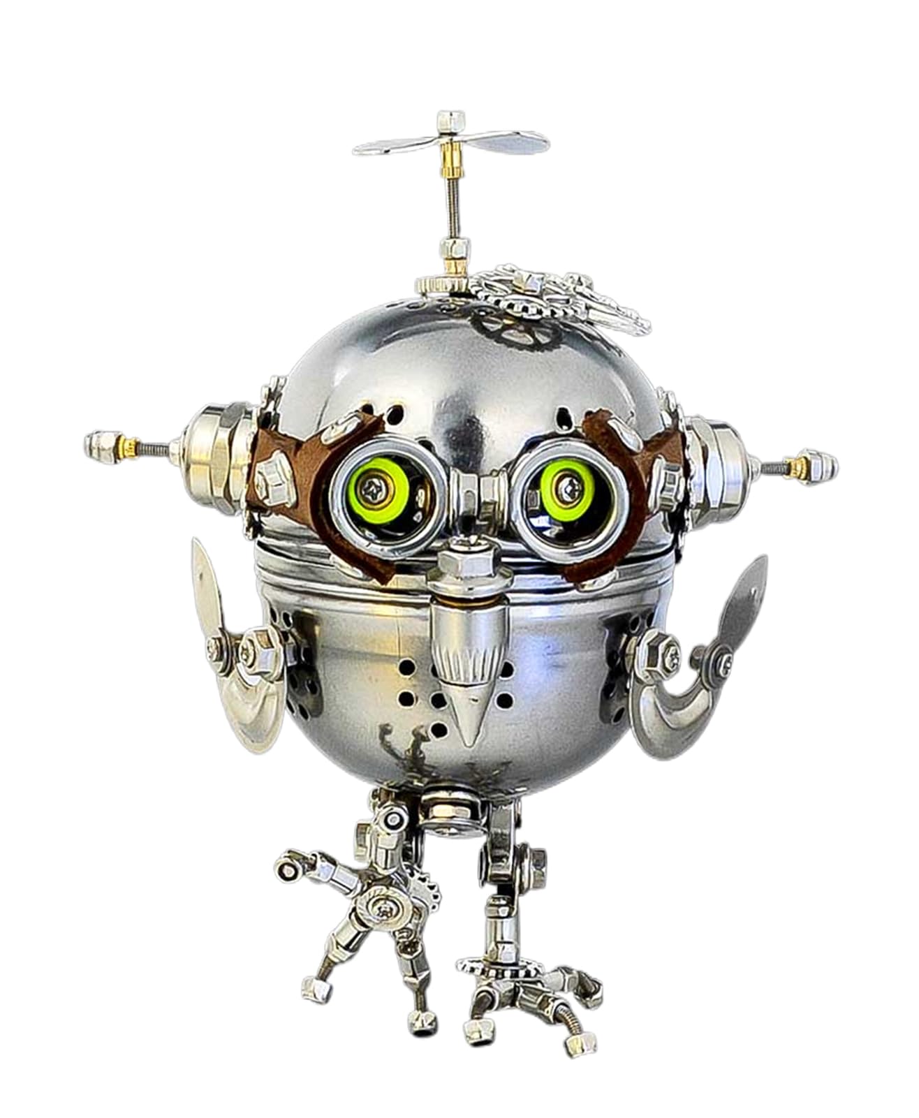 Metalkitor Metalowe puzzle 3D dla dorosłych, wzór jajka sowy, DIY, ozdoba - układanie, rękodzieło, łamigłówka - idealna dekoracja biurka i wybór na prezent (110 szt.)