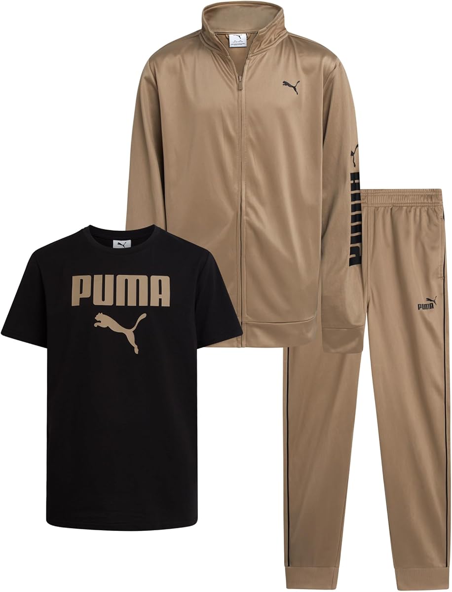 Jogset de tricot activo de 3 piezas con camiseta para niño (talla 8-16) | Ropa deportiva suave y transpirable, tacto cómodo y flexible, ideal para la escuela, deportes y juegos, fácil de lavar a máquina