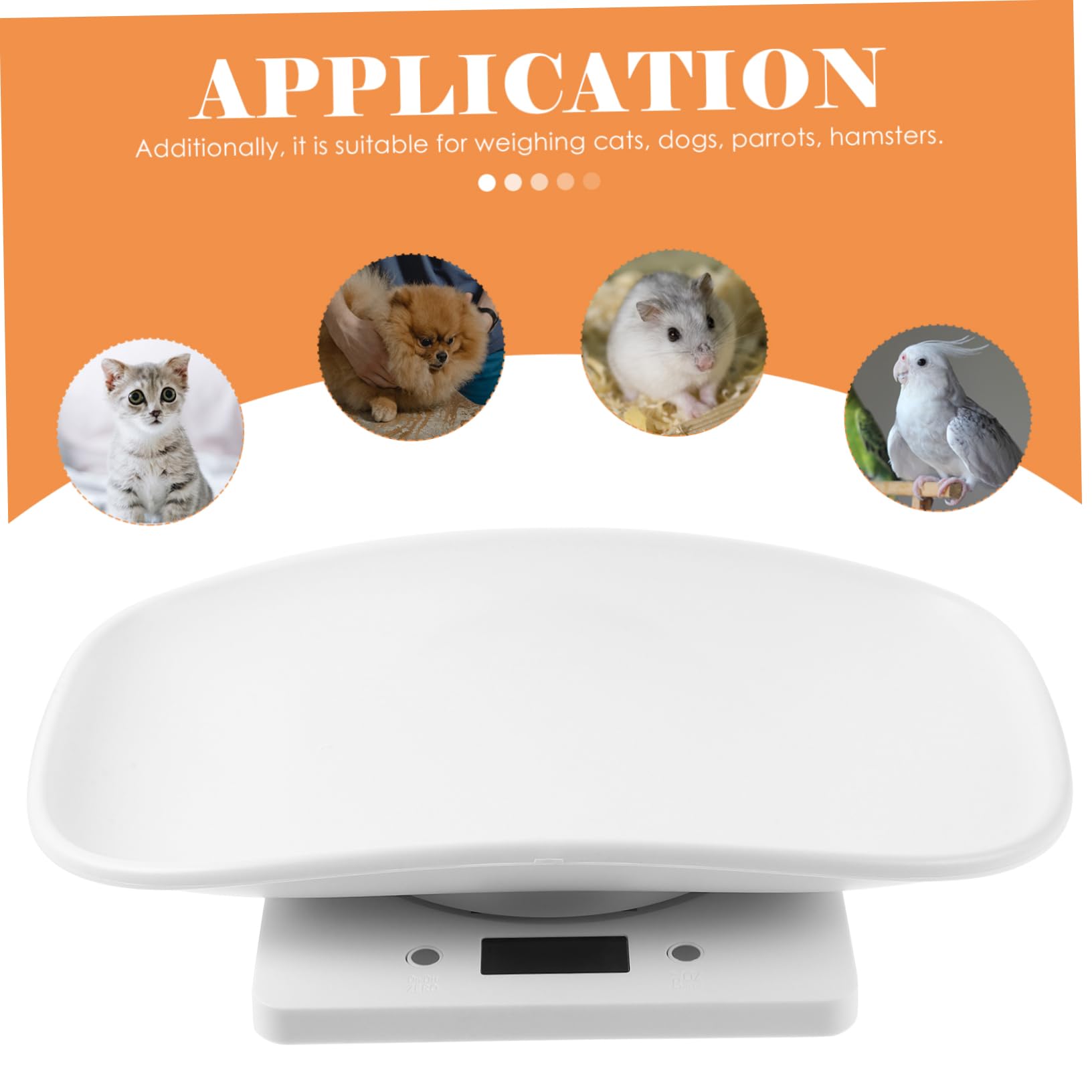 POPETPOP Bilancia Digitale Elettronica per Piccoli Animali Domestici Display LED Luminoso, Vassoio Plastica da 10 kg, Bilancia Elettronica Multiuso per Cuccioli e Gattini Uso Domestico e Veterinario