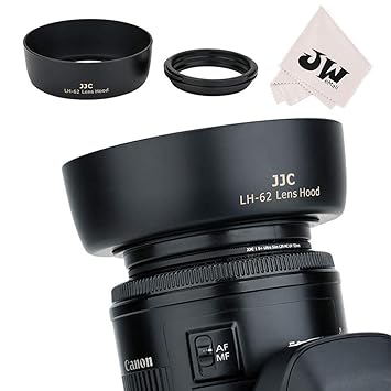 JJC Dedicated Reversible Lens Hood Shade Protector for Canon EF 50mm F1.8 II & Canon EF 50mm F1.8 Lens Replaces Canon ES-62 ES62 Lens Hood
